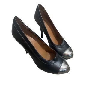 MRKT Black Pewter High Heels Size Euro 38 US 6.5